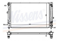 Radiator, engine cooling 60228A Nissens