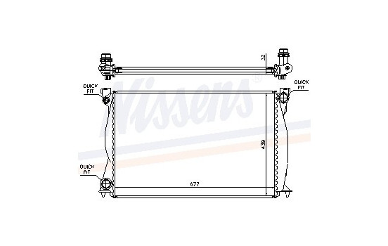 Radiator, engine cooling 60231A Nissens