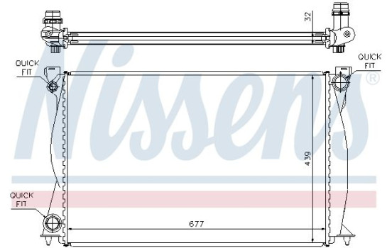 Radiator, engine cooling 60231A Nissens, Image 2