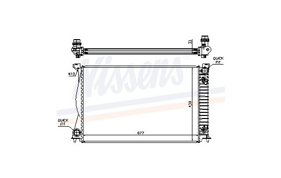 Radiator, engine cooling 60232A Nissens