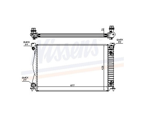 Radiator, engine cooling 60233A Nissens