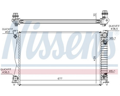 Radiator, engine cooling 60233A Nissens, Image 2