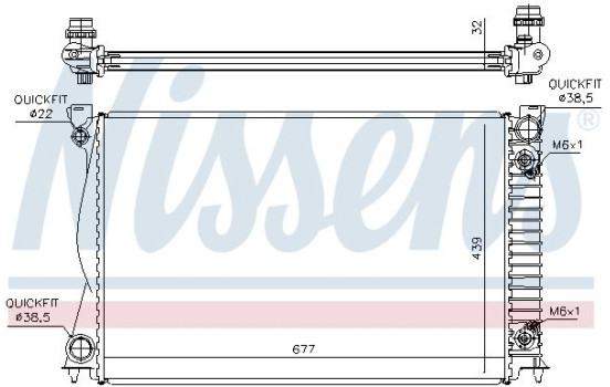 Radiator, engine cooling 60233A Nissens, Image 2