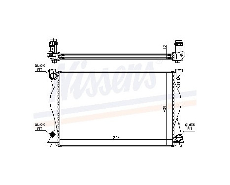 Radiator, engine cooling 60234A Nissens