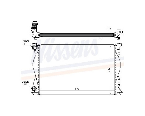 Radiator, engine cooling 60235A Nissens