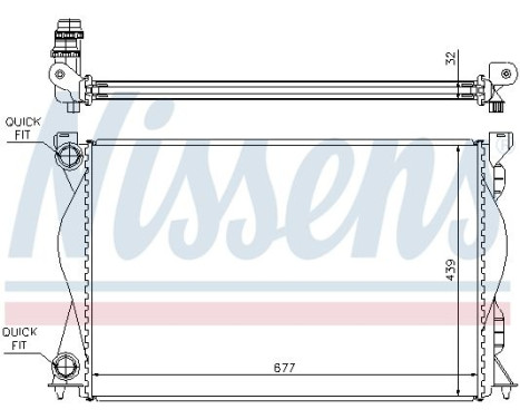 Radiator, engine cooling 60235A Nissens, Image 2