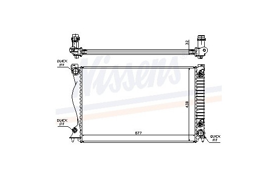 Radiator, engine cooling 60236A Nissens