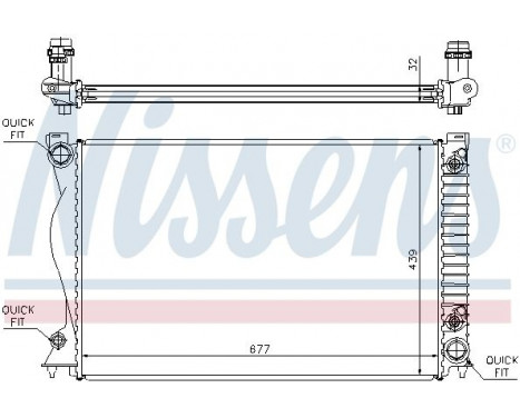 Radiator, engine cooling 60236A Nissens, Image 2