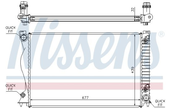 Radiator, engine cooling 60236A Nissens, Image 2