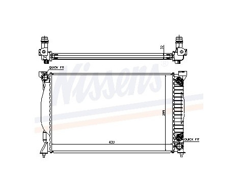 Radiator, engine cooling 60300A Nissens