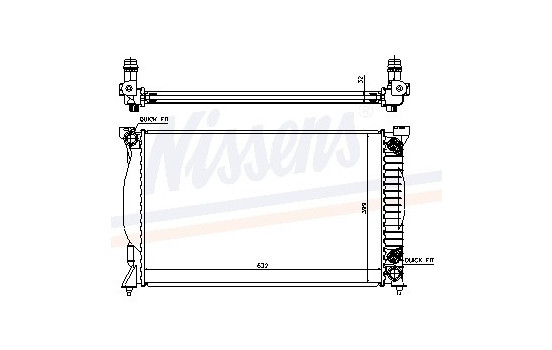 Radiator, engine cooling 60300A Nissens