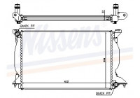 Radiator, engine cooling 60302A Nissens