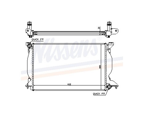 Radiator, engine cooling 60302A Nissens