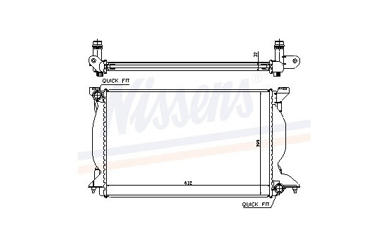 Radiator, engine cooling 60302A Nissens