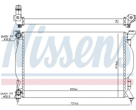 Radiator, engine cooling 60304A Nissens