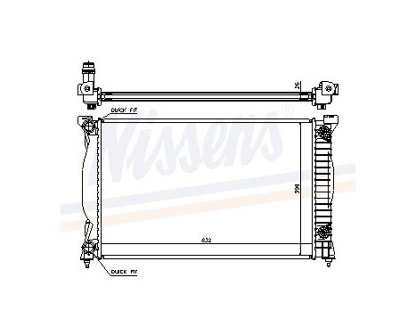 Radiator, engine cooling 60305A Nissens