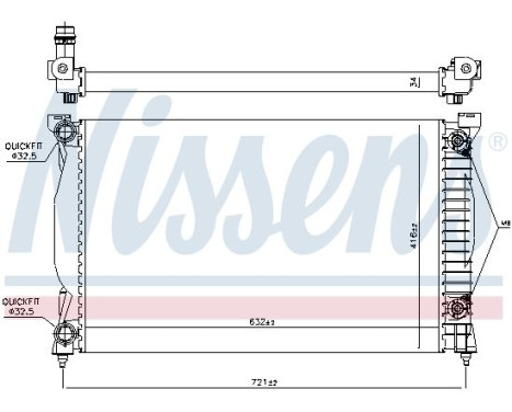 Radiator, engine cooling 60305A Nissens, Image 7