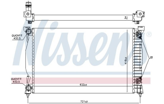 Radiator, engine cooling 60305A Nissens, Image 7