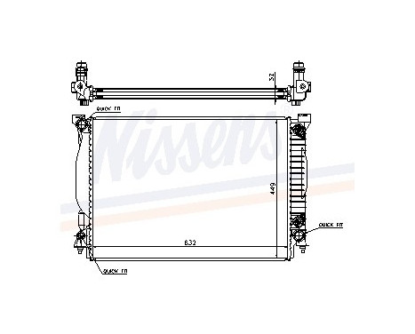 Radiator, engine cooling 60307A Nissens