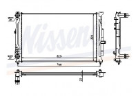 Radiator, engine cooling 60308A Nissens