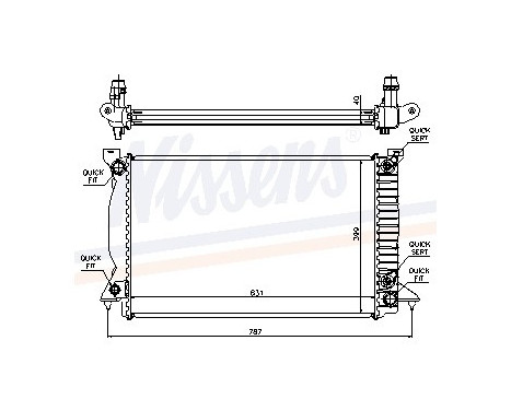 Radiator, engine cooling 60314A Nissens