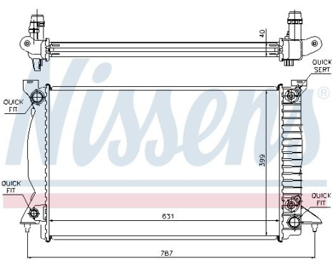 Radiator, engine cooling 60314A Nissens, Image 2