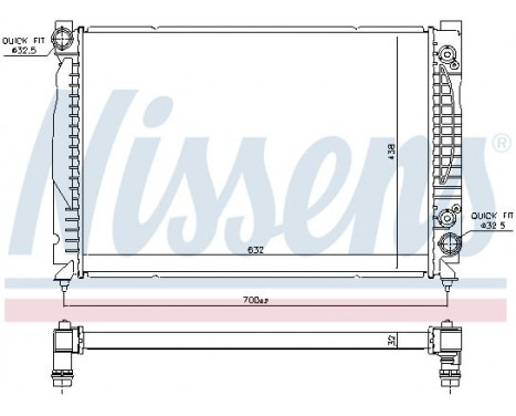 Radiator, engine cooling 60316 Nissens, Image 2