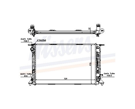 Radiator, engine cooling 60317 Nissens