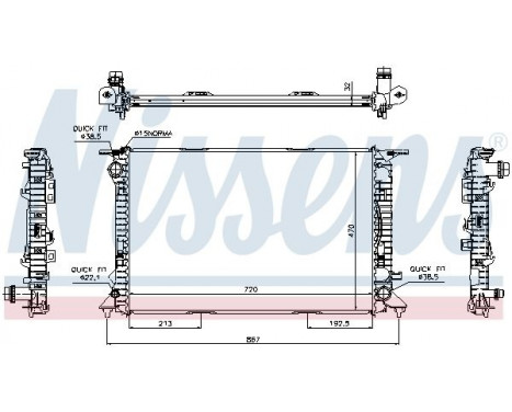 Radiator, engine cooling 60317 Nissens, Image 2