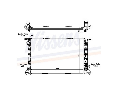 Radiator, engine cooling 60318 Nissens