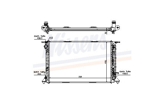 Radiator, engine cooling 60318 Nissens