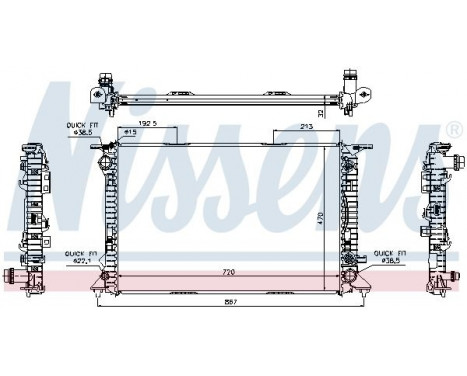 Radiator, engine cooling 60318 Nissens, Image 2