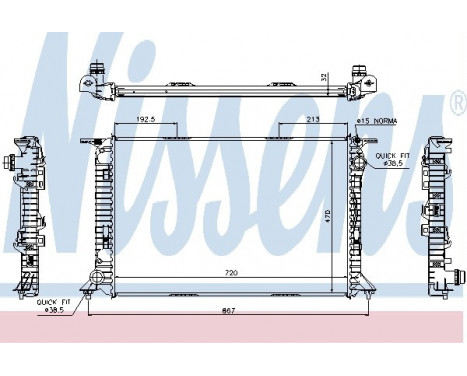 Radiator, engine cooling 60319 Nissens