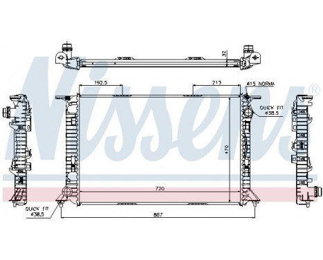 Radiator, engine cooling 60319 Nissens, Image 2