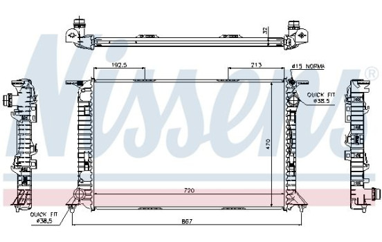 Radiator, engine cooling 60319 Nissens, Image 2