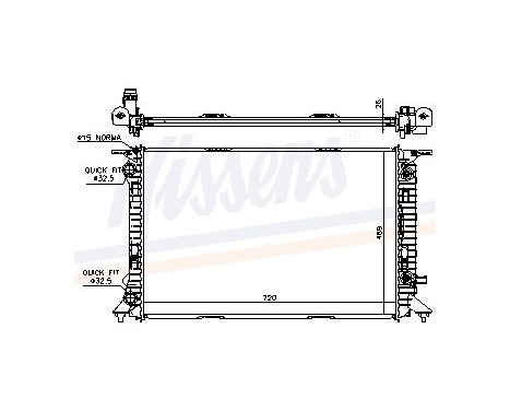 Radiator, engine cooling 60321 Nissens