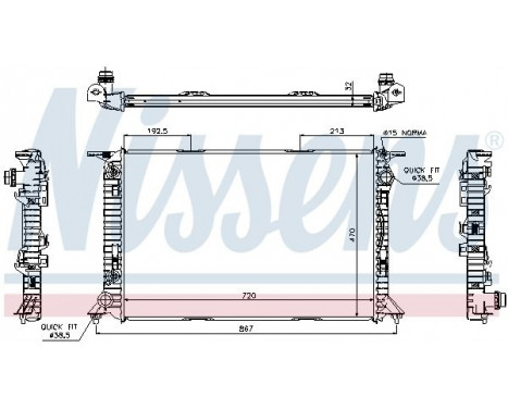 Radiator, engine cooling 60322 Nissens, Image 2