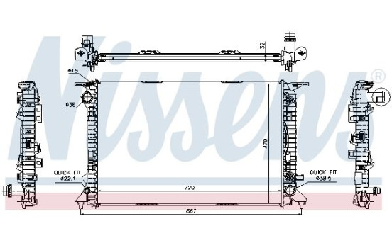 Radiator, engine cooling 60324 Nissens, Image 2