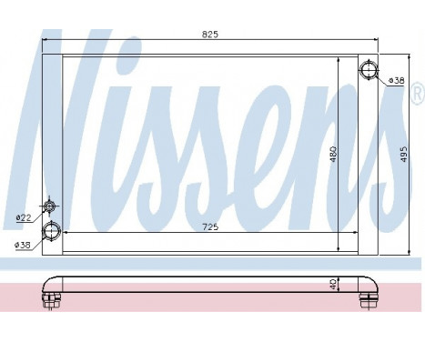 Radiator, engine cooling 60325 Nissens