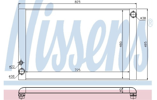 Radiator, engine cooling 60325 Nissens