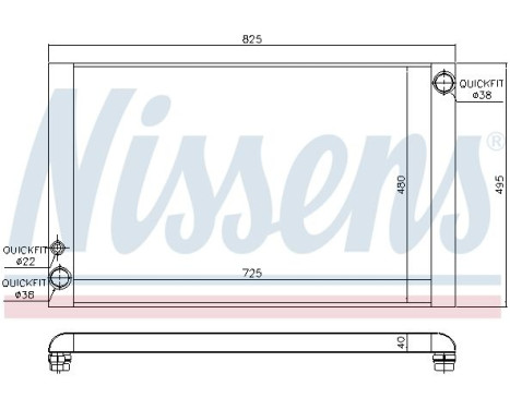 Radiator, engine cooling 60325 Nissens, Image 2