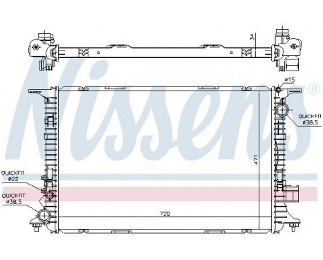 Radiator, engine cooling 60326 Nissens