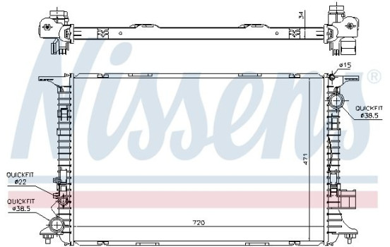 Radiator, engine cooling 60326 Nissens