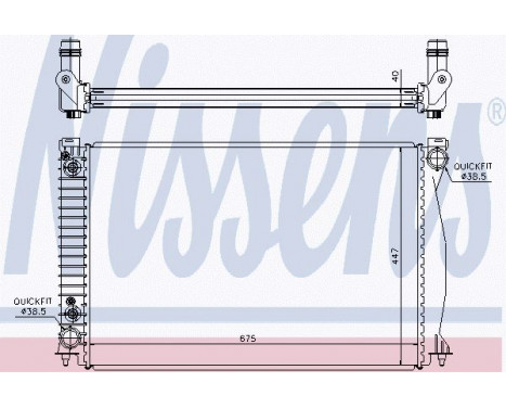 Radiator, engine cooling 60328 Nissens