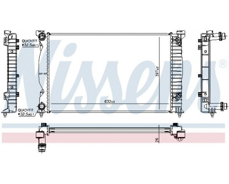 Radiator, engine cooling 60353 Nissens