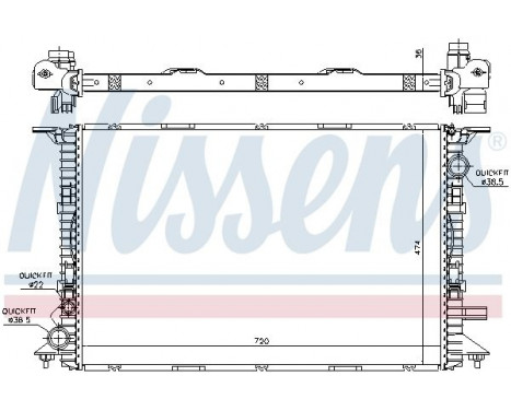 Radiator, engine cooling 60356 Nissens