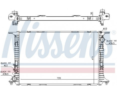 Radiator, engine cooling 60359 Nissens