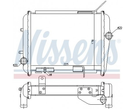 Radiator, engine cooling 60362 Nissens