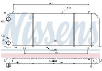 Radiator, engine cooling 604201 Nissens