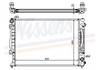 Radiator, engine cooling 60422A Nissens